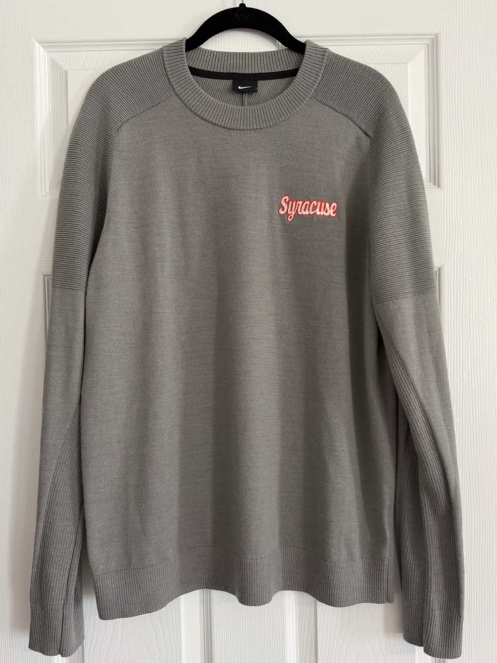 Nike Men's Gray 'Syracuse' Crewneck Sweater - Tiger Woods Collection - L